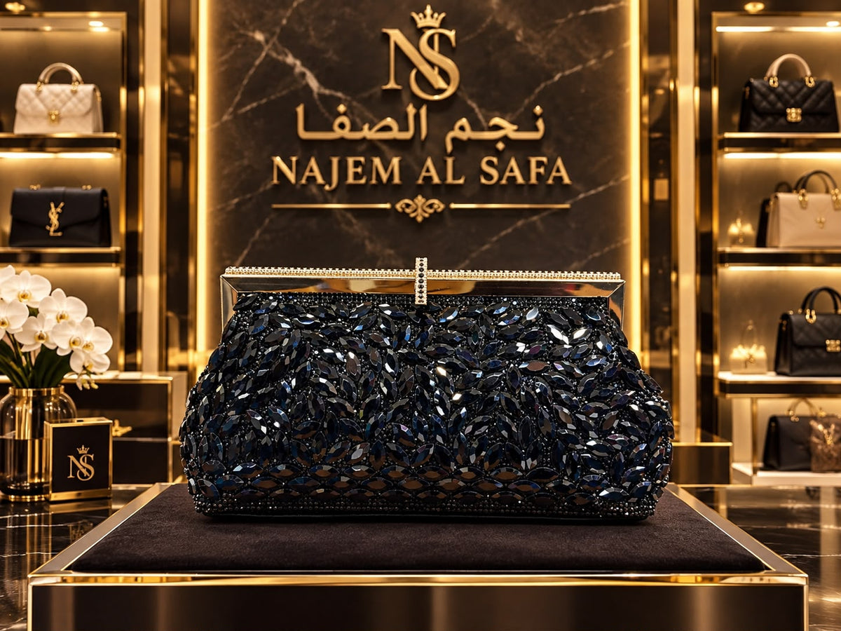 Crystal Embellished Evening Clutch Bag