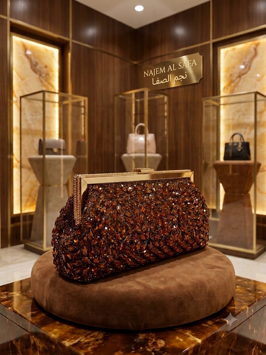 Crystal Embellished Evening Clutch Bag