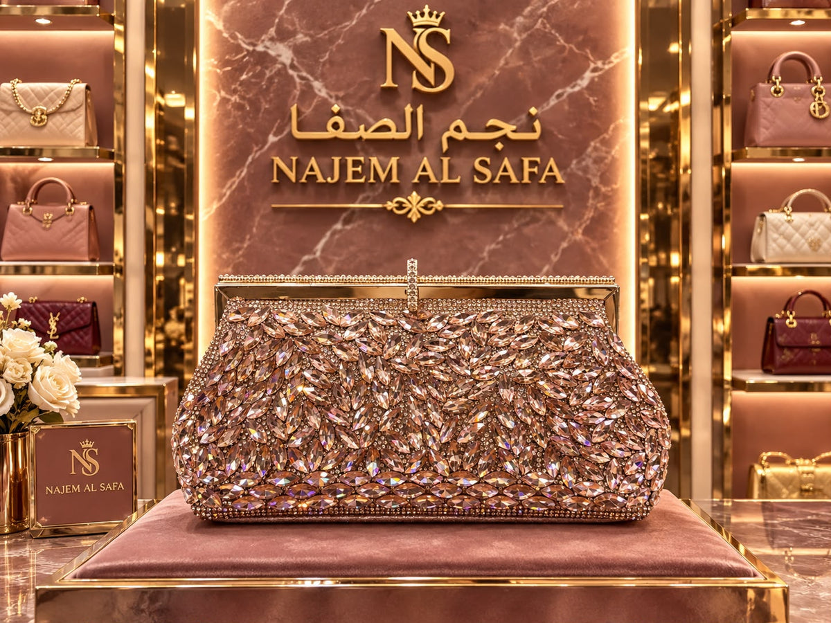 Crystal Embellished Evening Clutch Bag