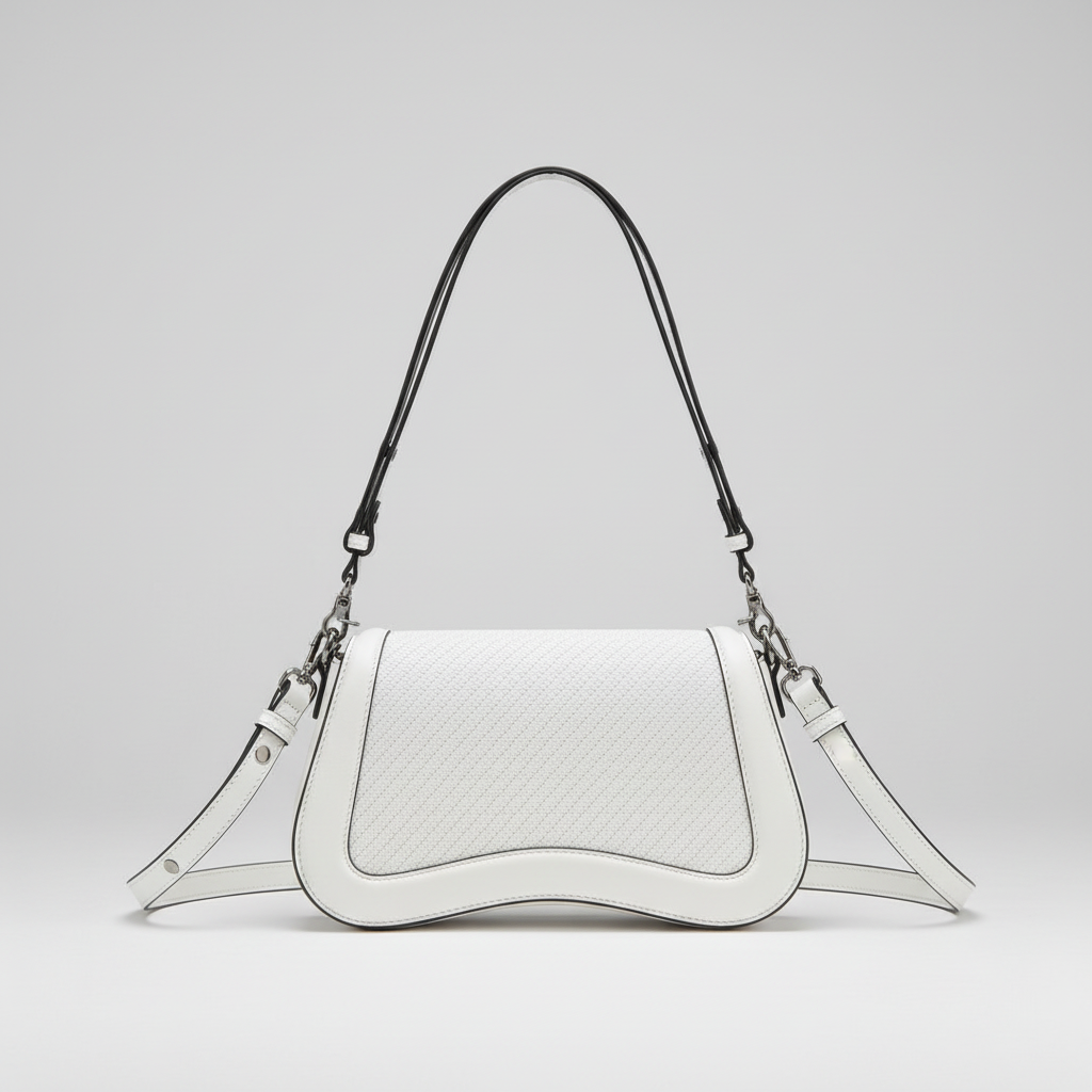 Chris Kalla D3115 shoulder bag in white