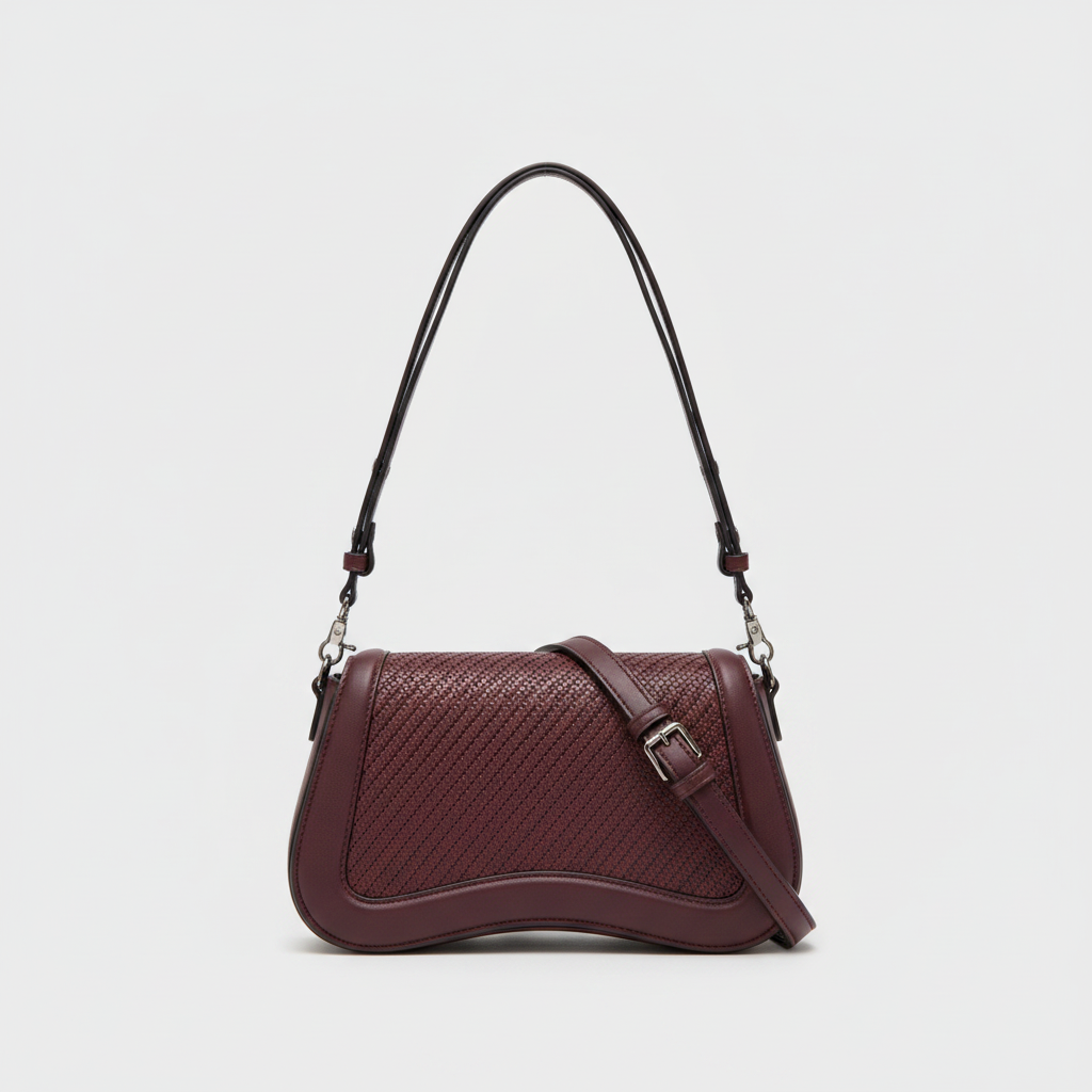 Chris Kalla D3115 shoulder bag in burgundy