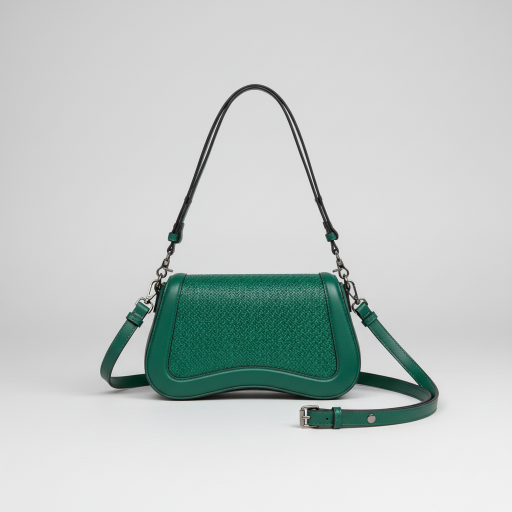 Chris Kalla D3115 shoulder bag in emerald green