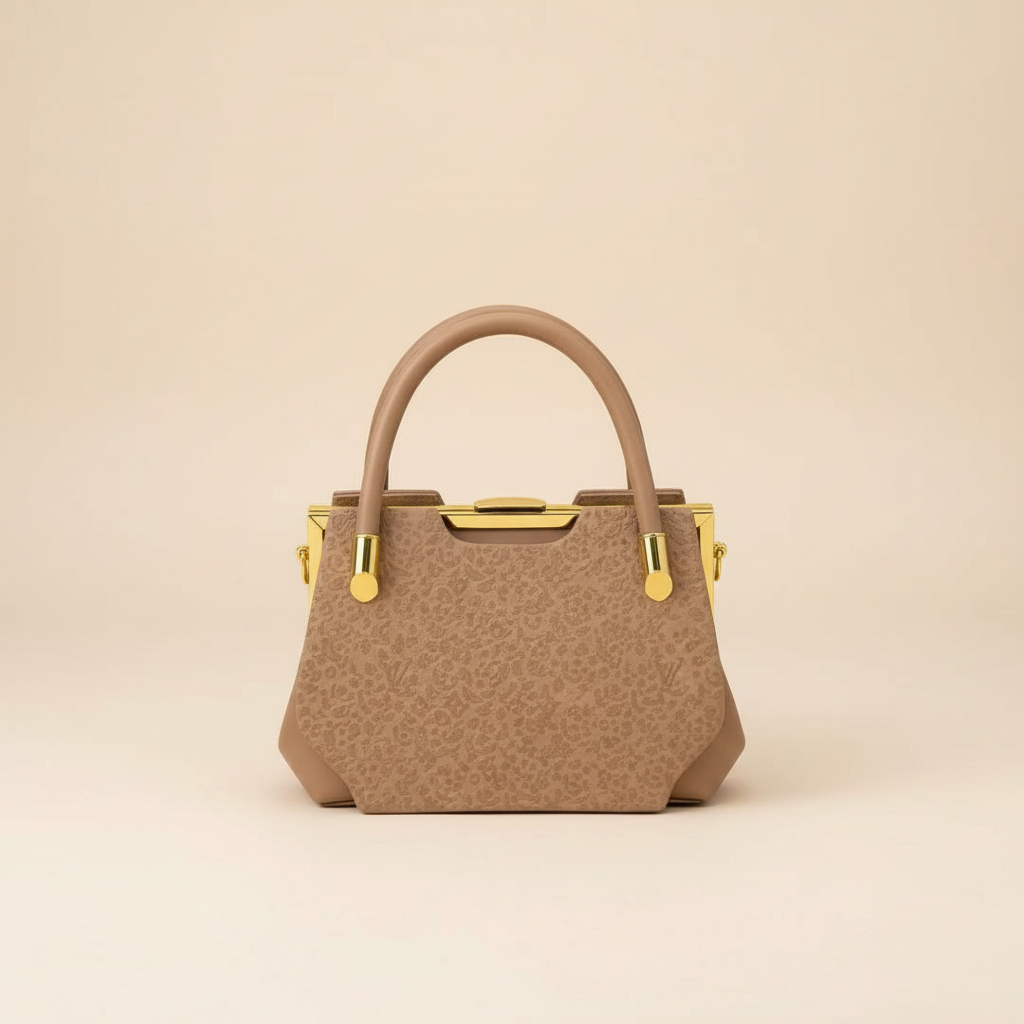 V1132 mini frame handbag in taupe
