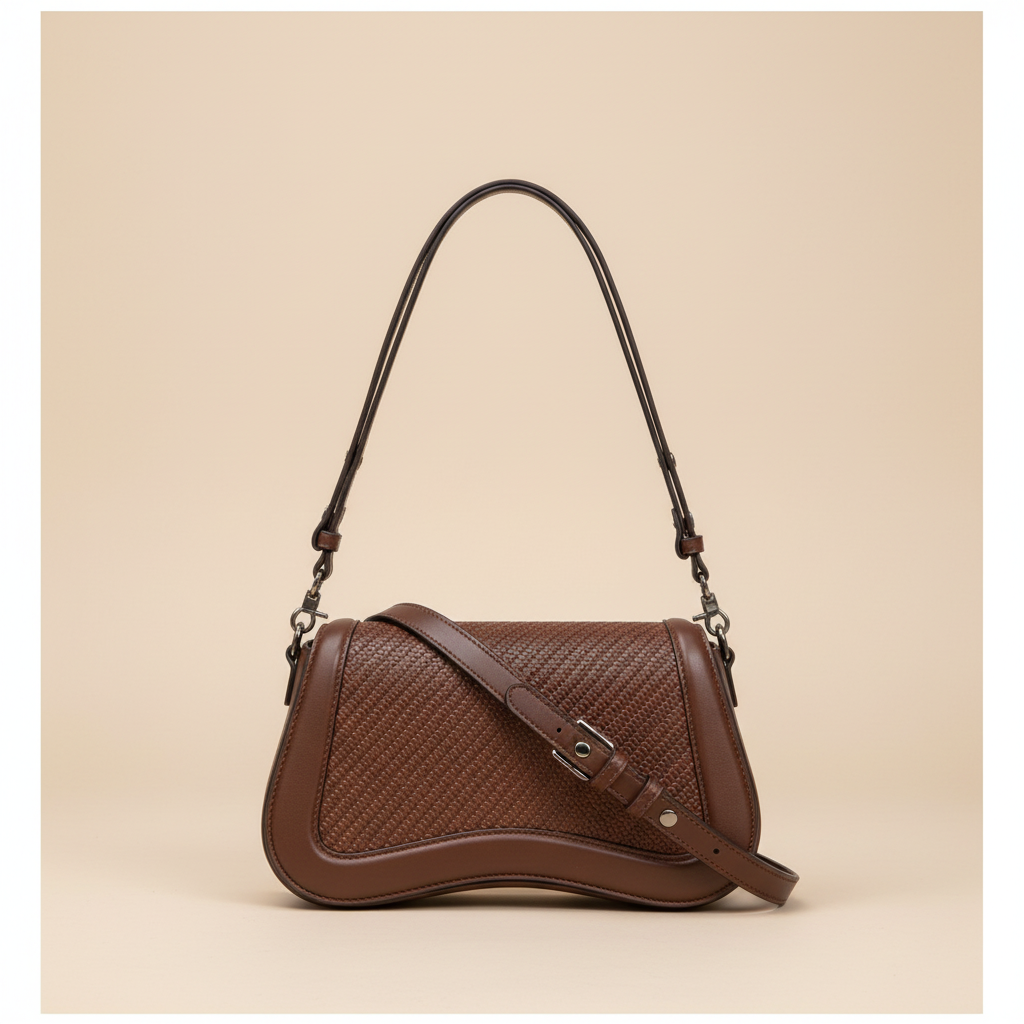 Chris Kalla D3115 shoulder bag in chocolate brown