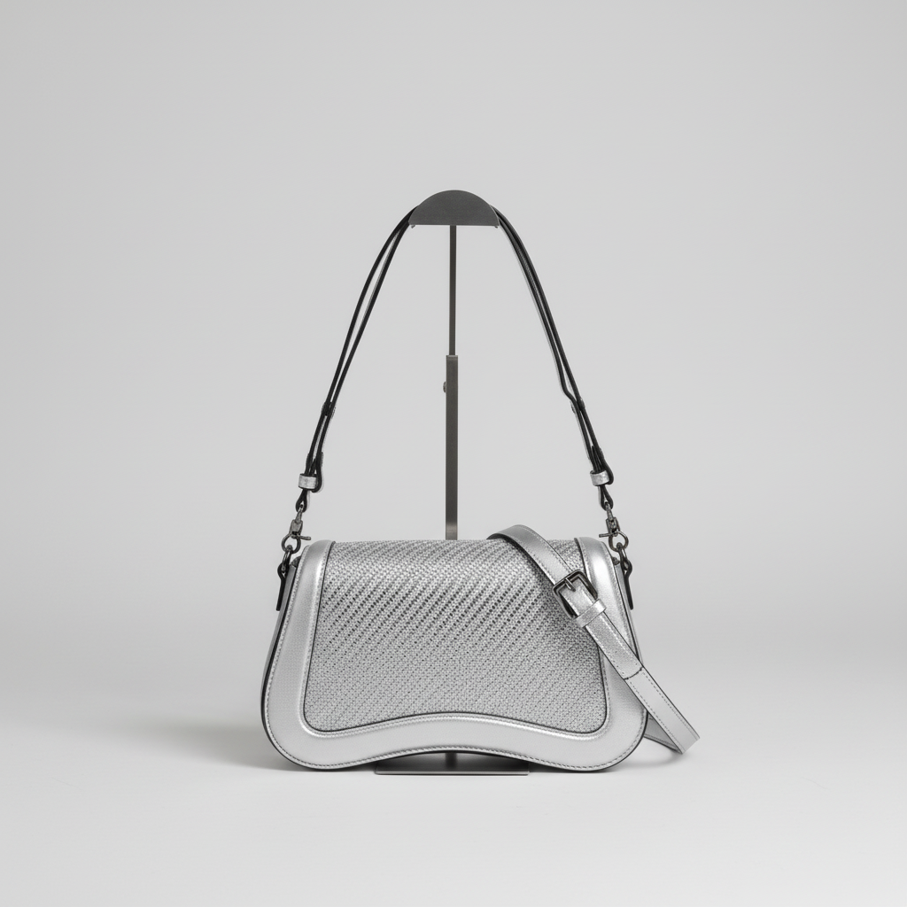 Chris Kalla D3115 shoulder bag in silver