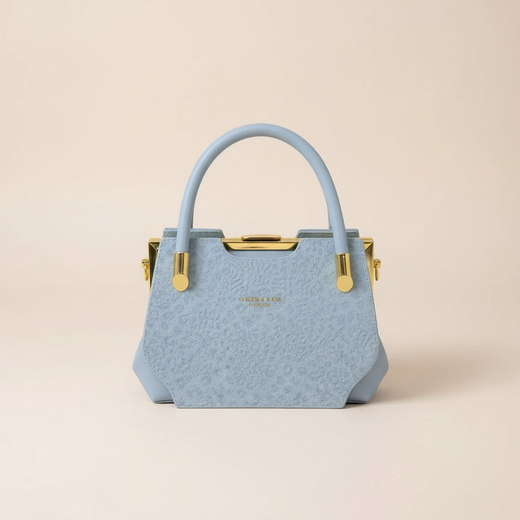 V1132 mini frame handbag in sky blue