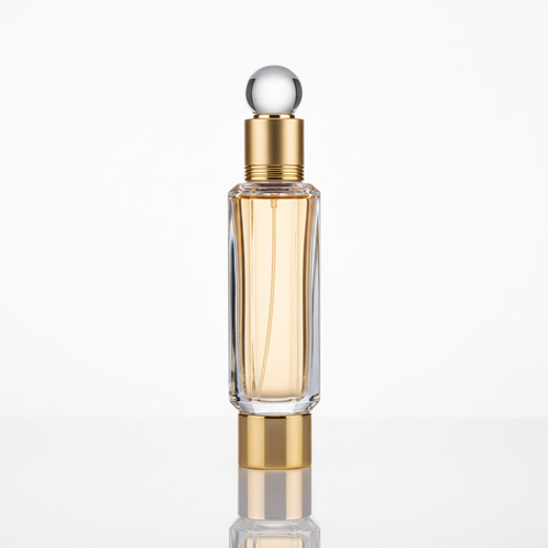 Luxury perfume bottle on white background