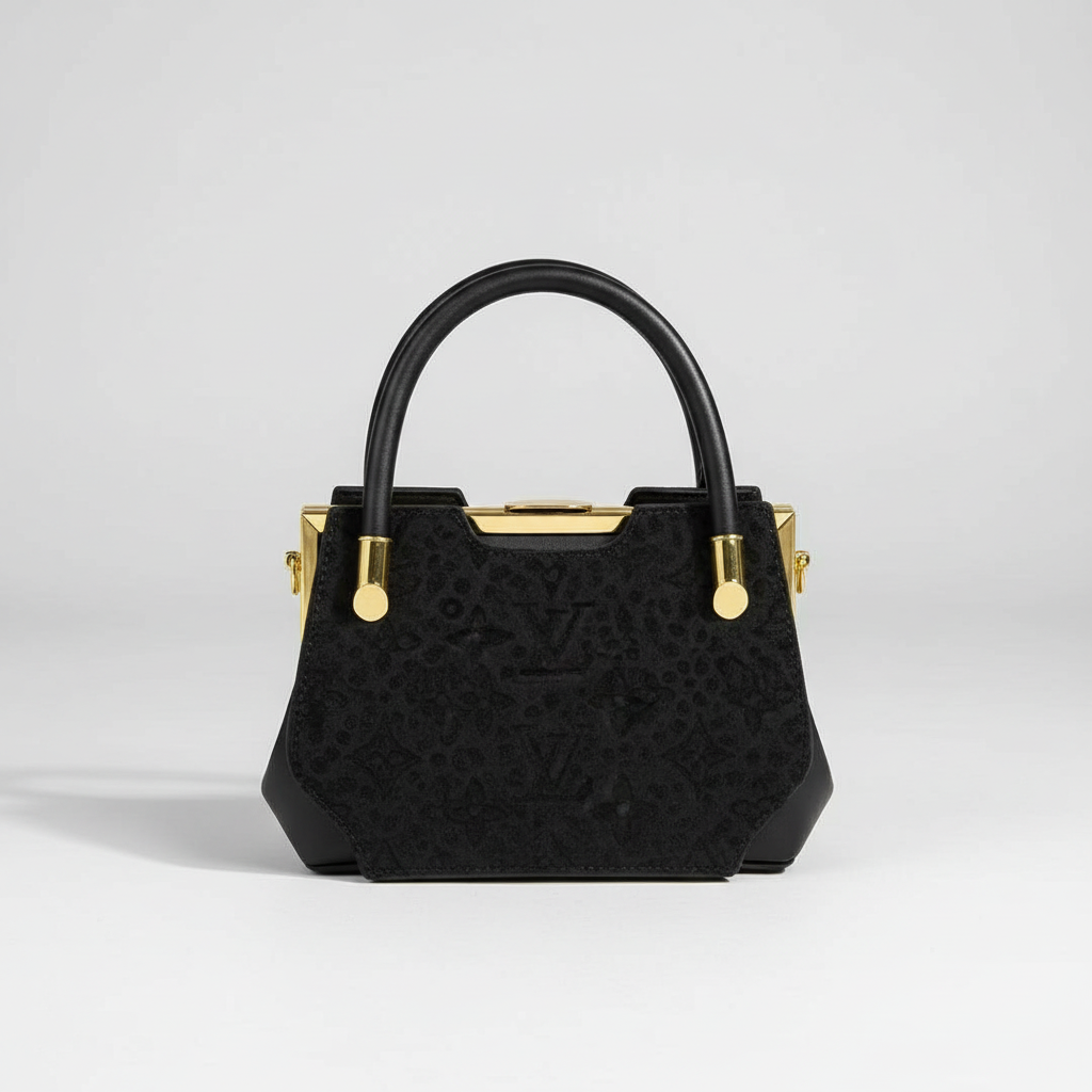 V1132 mini frame handbag in black