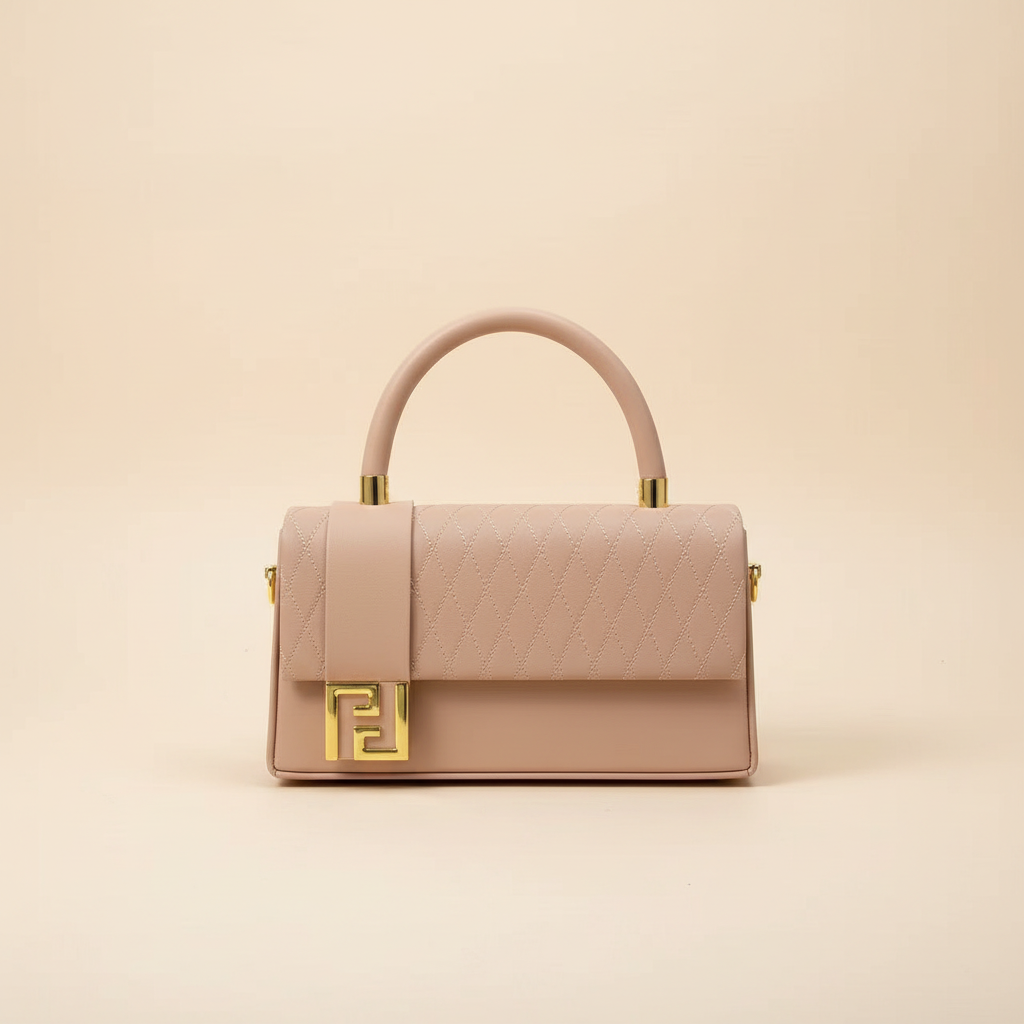 V1403 flap bag in blush beige