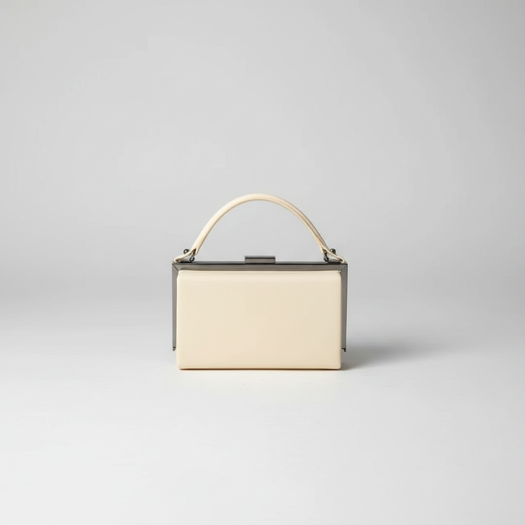 V1065 box handbag in cream